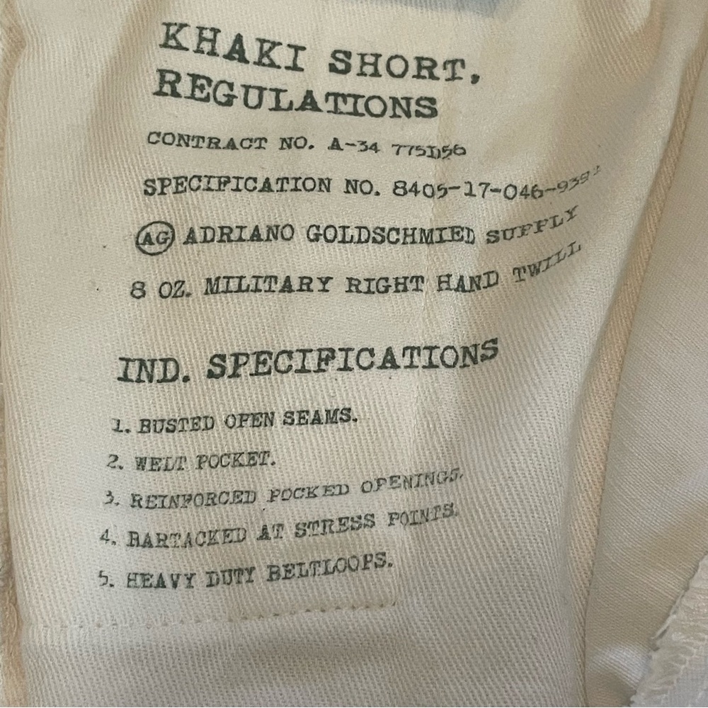 White Khaki Shorts AG Adriano Goldschmied - Picture 5 of 6
